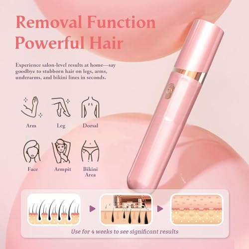 Epilator,2 In 1Epilator For Women Rechargeable,Womens Electric Shaver With Led Light,Hair Removal For Women Legs/Face/Bikini/Arms,Smooth Epilator Trimmer Travel Kit Set,Hair Removal Area - 4