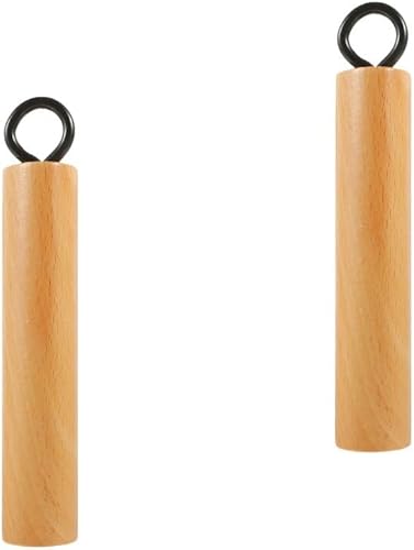 Wok Accessories - Juego de 2 manijas de madera para ollas de cocina, mango desmontable para olla, mango de repuesto para sartén, mango extraíble