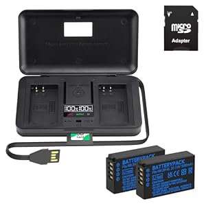 Palogreen 2 Stück EN-EL20 Akkus und Smart LCD Display Dual USB Ladegerät für Nikon Coolpix P1000, P950, P1100, Coolpix A, 1 J1, 1 J2, 1 J3, 1 S1, 1 V3, 1 AW1, DL24-500 Digital Kamera