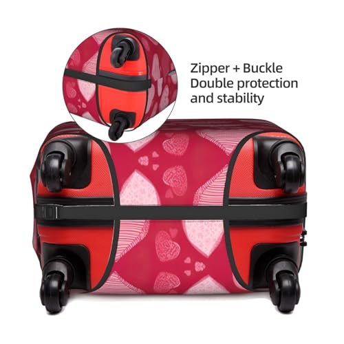 Valentine Day Print Travel Luggage Cover Suitcase Protector With Concealed Zipper Washable Elastic Cloth4