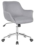 SixBros. Bürostuhl, Schreibtischstuhl zum Drehen, Drehstuhl für’s Büro oder Home-Office, stufenlos höhenverstellbar, modernes Design, grau M-65216/8404