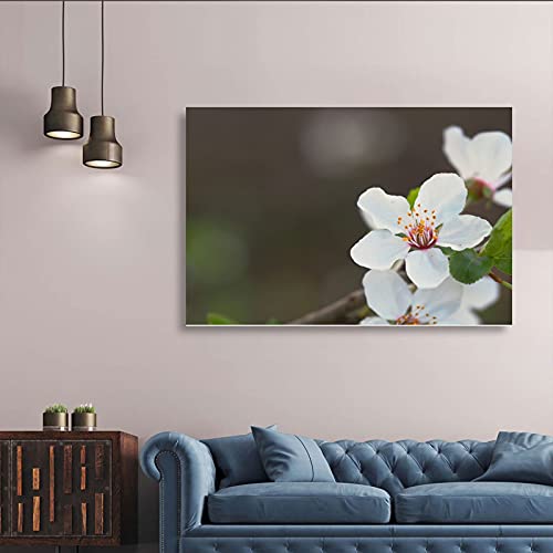 Peinture cerisier blossoms abstrait moderne tableau toile 24x36inch - 7