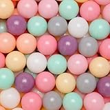GOGOSO Ball Pit Balls for Toddlers Dogs Baby, 2.2 Inch Pastel Play Ball Toys Kid Ballpit, Bounse House, Birthday, Tent, Party,100 pcs, Macaron