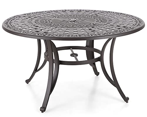 Sophia & William 2.2 Round Patio Dining Table Aluminum Umbrella Hole