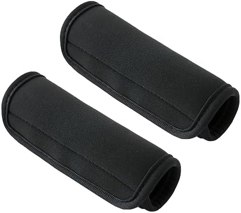TBeautfave Luggage Handle Wrap, Luggage Identifiers for Suitcases, Handle Protection Cover, Trolley Case Handle Cover, Grip Cover, Baby Stroller Gloves, Luggage Tags for Suitcases (BLACK)