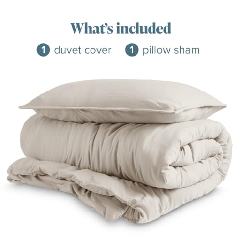 Bare Home Washed Duvet Cover Set 1800 Ultra-Soft (Twin/Twin XL, Fog) by Bare Home - Used condition - Image 8