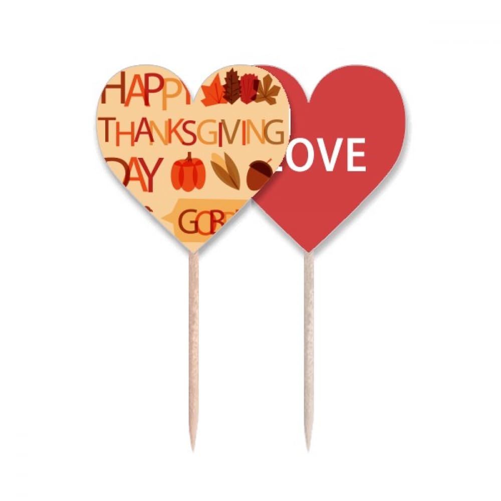 Drapeau cure-dent dinde Thanksgiving pour décoration de buffet et cupcake
