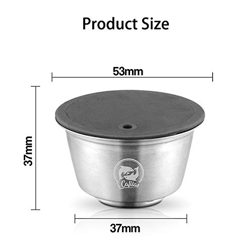 Cápsula de café reutilizável Blusea, conjunto de filtro de café de aço inoxidável, compatível com má