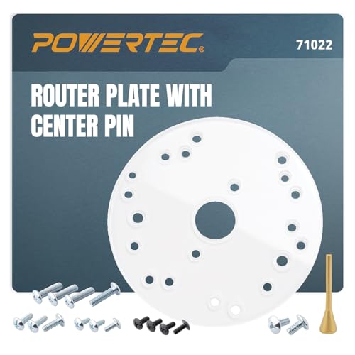 POWERTEC 6-1/2' Clear Acrylic Router Base Plate...