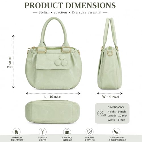 Image of Elegant Women's Handbag | Premium PU Leather Shoulder Bag with Zipper Closure | Stylish Top Handle Purse for Daily Use & Party