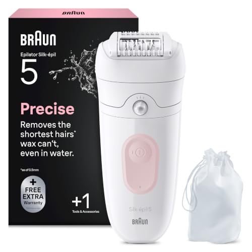 Braun Silk·épil 5, Nass Und Trocken Epilierer, Für Einfache Haarentfernung, Glattleder Lang, 5-011, Rosa Flamingo