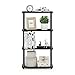 Furinno (99557BK/GY) Turn-N-Tube 4-Tier Multipurpose Shelf Display Rack - Black/Grey