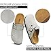 Tmaza Boston Clogs for Women Clogs 2026 Suede Mules with Arch Support Cork Footbed for Home/Office Grey 8