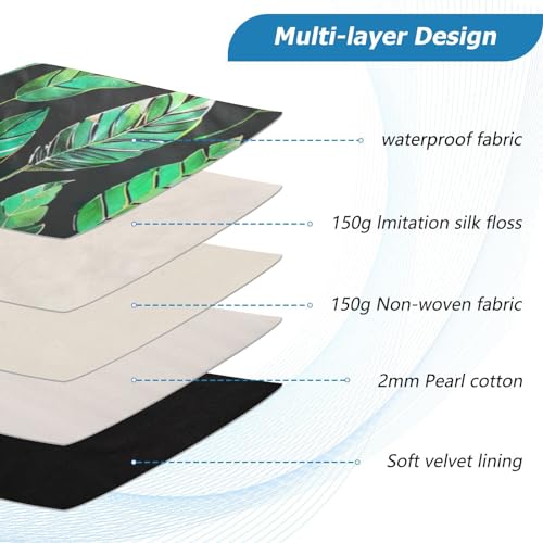 Funda para laptop 13-14 pulgadas con diseño plumas verdes miniatura 4