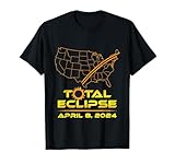 Total Eclipse April 8, 2024 Path Of Totality T-Shirt