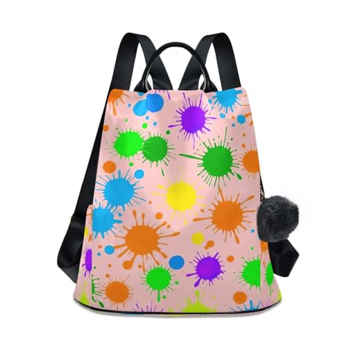 Sac à dos coloré pour femme tendance mode urbaine avec fermeture antivol