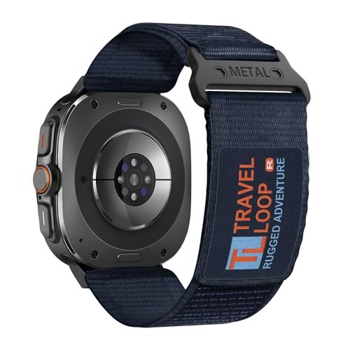 Galaxy Watch Ultra�p���ȃi�C�����o���h 47mm �j�����p �����N���b�N�Ō��ԂȂ� �t�@�u���b�N�D���X�g�o���h ���߉\�ȃX�|�[�c�X�g���b�v Samsung Galaxy Watch 7 Ultra�p�o���h 47mm �j���p XL