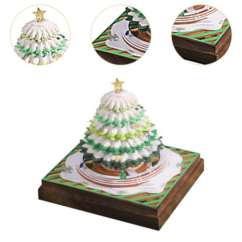 Calendario de Mesa 2025 3D con Bloc de Notas Adhesivas de Navidad 4
