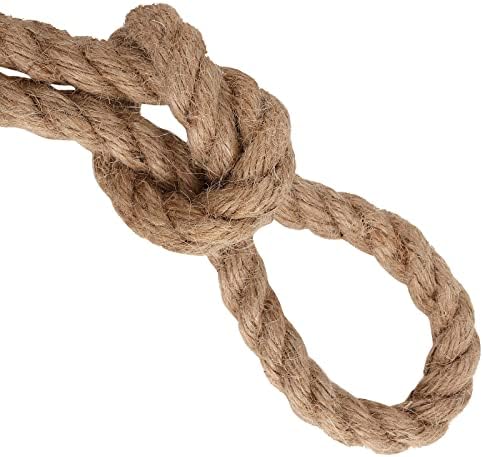 PINGEUI 50M/164 ft Jute Rope, 10 mm Twisted Thick Jute Twine String, Braided Hemp Rope for DIY Arts Crafts, Gardening, Bundling, Home Decoration