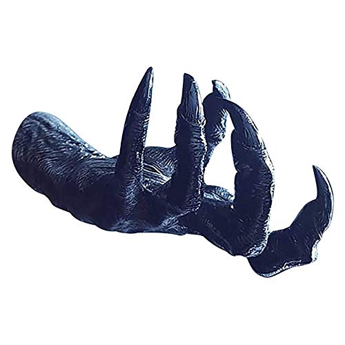 Dyfcnp U/D Halloween Witch Hand Key Holder Wall Mounted Hooks- Spooky Gothic Home Decor For Kitchens Bedrooms - Multifunctional Hooks Decorations Hanging Keys Jewelry, 7.1 X 3.9 In #TOP1