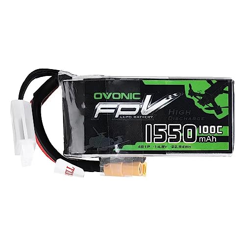 Batterie Li polymère 1550mah 14.8v 4s Xt60 Prise Pour Modélisme Drones... - vue 3