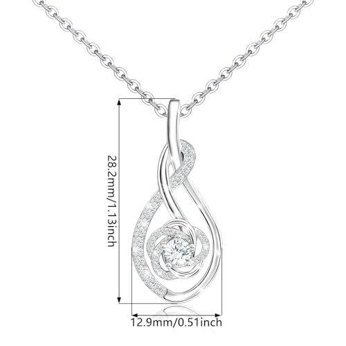 Image of Sterling Silver Pendant Necklace Charms Hypoallergenic Fashion Jewelry Dainty Valentines Day Birthday Gift for Women