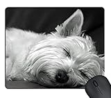 Cute Westie Terrier Dog Asleep POP Masterpiece Limited Design Oblong Mouse Pad by Cases & Mousepads