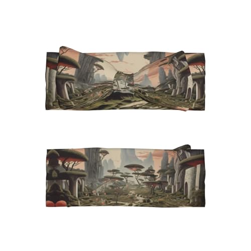 Surrealist Garden Printed baby bow headband - Soft and elastic material, suitable for newborns, babies, and toddlers2