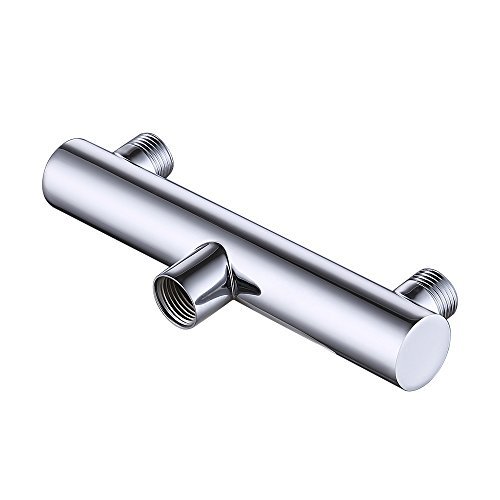 KES ALL BRASS Shower Head Double Outlet Manifold for Dual Sprayer Showering System, Chrome, PJ15-CH