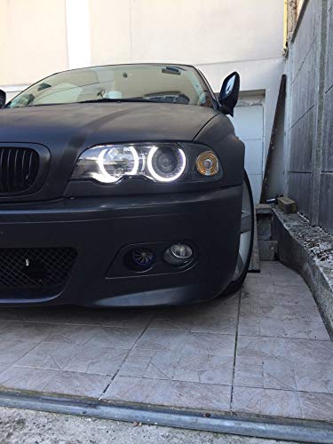 Ojos de ángel LED 131mm blanco algodón para BMW E36 E38 E39 E46 serie 3 5 7 7
