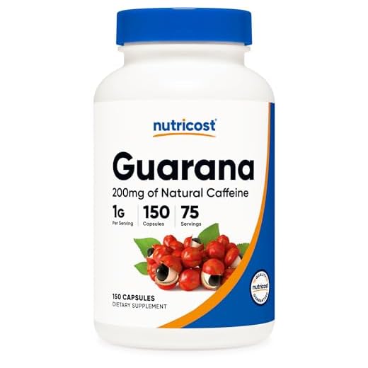 Nutricost Guarana 1000mg Serving, 150 Vegetarian Capsules - Natural Herbal Brazilian Caffeine Energizer Supplement