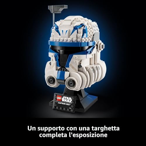 Star Wars 75349 - Set da costruzione con elmetto del Capitano Rex, modello da collezione The Clone Wars per adulti, memorabilia di Star Wars - Lego - Immagine 4