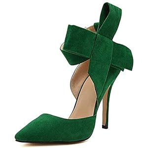 Z&L Fashion Women’s Pointy Toe High Heel Stiletto Big Bow Dress Pumps
