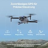 Ameta Drohne mit Kamera 4K und GPS, S50 Lite FPV Drohne für Kinder und Erwachsene mit Auto Return/ 50 Minuten Flugzeit/Follow Me/Intelligent Mode/Gestensteuerung/ 500M Reichweite, Unter 249g