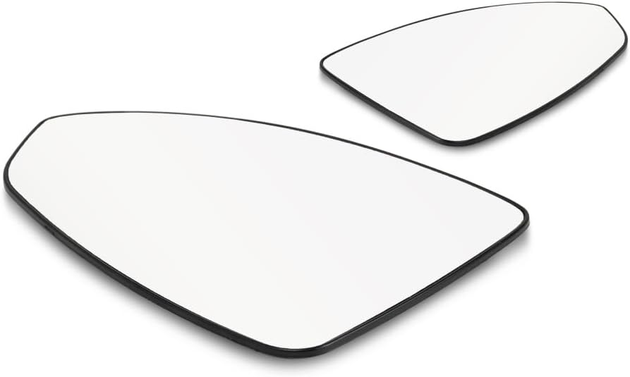 For Chevy Cruze 2011 12 13 14 2015 Mirror Glass Driver and Passenger Side | Pair | Non-Heated | w/Backing Plate | Flat Glass | Replacement For 95215096, 95215095 | GM1324127, GM1325127