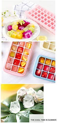 Honorall Bandeja de cubos de gelo de silicone Recipiente de molde de cubos de gelo Cubos congelados