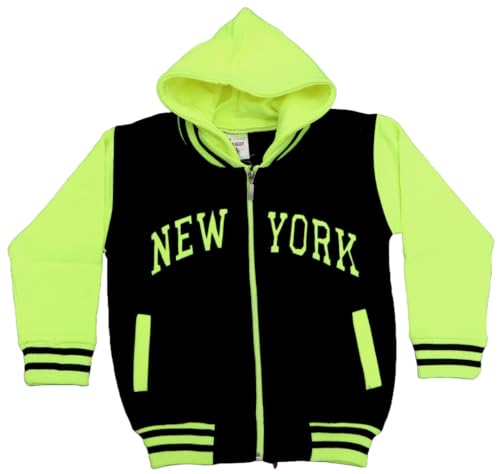 New York printed Kids Baseball green jacket 11-13 year (Large Size)2