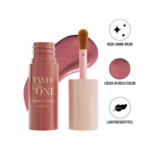 Image of Character Two in One- Glaze & Gloss | Bold Color + High-Shine Lip Gloss | Lightweight, Smudge-Proof & Transfer-Resistant | Non-Sticky, Comfortable Wear | Travel-Friendly & Long-Lasting (CTO404, 4ml)