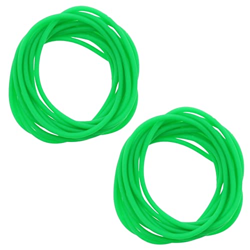Topkids Accessories 24pc Gummy Bracelets Rubber Bangles Kids Party Bag Favour Fillers Jelly Jewellery Wrist Bands 80s Neon 90s Fancy Dress Fashion Wristbands (Neon Green)