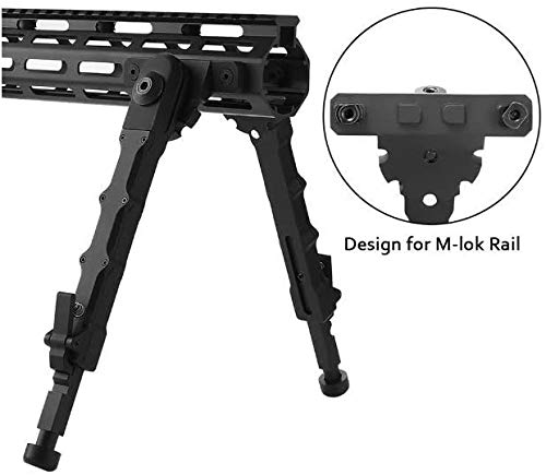 N / C Bipied Tactique en Aluminium QD Airsoft, bipied en Aluminium Noir V9 trépied bipied bipied Airsoft bipied pour la Chasse à la portée Camara Airsoft