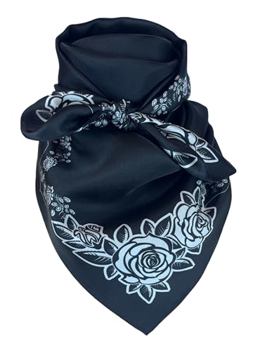 Cowboy Bandana 100% Silk Scarf Western Wild Rag 34 Inch