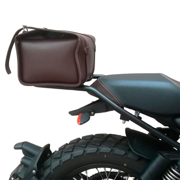 SPAAN Motorradtasche Satteltasche hinten Enduro braun 8,4 l