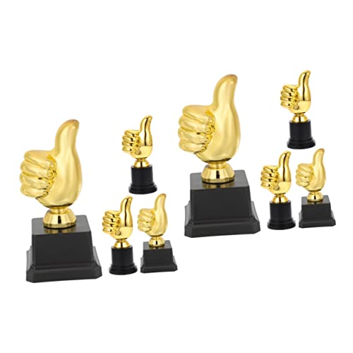 STOBOK 8 Pçs Modelos De Troféu Polegares Para Cima Para Adultos Troféus De Basquete Para Crianças Tr