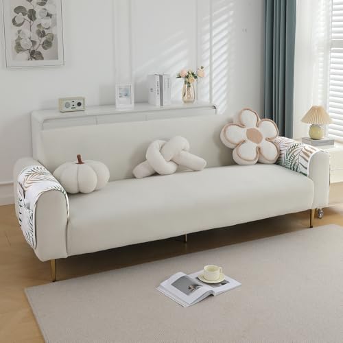 Image of HOKIPO Polyester Printed Waterproof + Anti-Slip + Quick Dry Sofa Armrest Cover with Pockets (2Pcs), Palm Leaves Forest Green (AR-5237-P3-L*2)