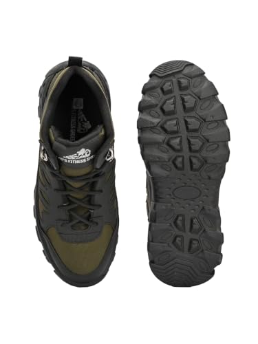 Image of Leo's Fitness Waterproof Canvas High Ankle Boots for Trekking Hiking & Other Casual Purpose