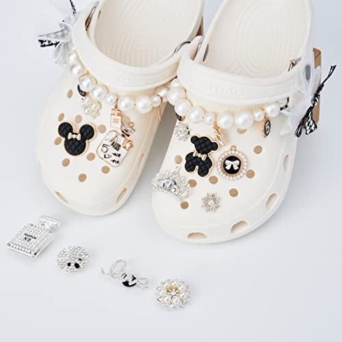 Shoe Charms Fits For Croc Clog Sandals Decoration, Bling Shoe Charms Pack With Buttons, Jewels Shoe Decoration, Luxury Clog Accessories For Women Girls Party Favors Birthday Gifts. #TOP1