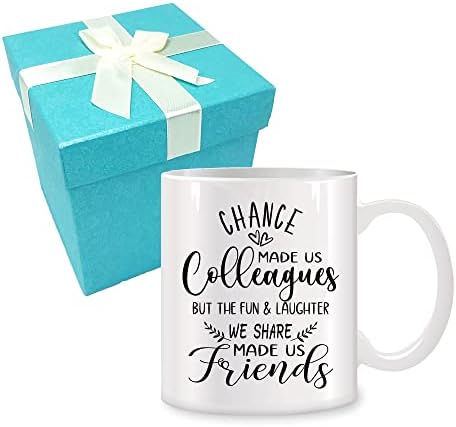 Chance Made Us Colleagues -Coworker Gifts for Women and Men -Leaving Gifts, Office Gifts,Going Away, Birthday, Christmas, Retirement Gifts for Coworker,Work Friends -Funny Ceramic Coffee Mug 11 Oz