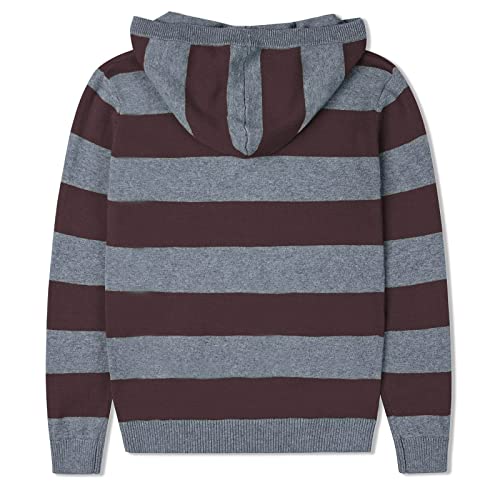 Image of BOBOYOYO Boys Sweaters 100% Cotton Cable Knit Kids Sweater Striped Pullover