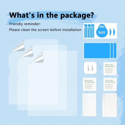 3 Pack Paper Screen Protector for iPad A16 11" 11th/10th + 2 Pencil Tip - image 9