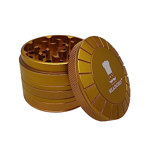 Headchef Sun Machine Grinder 4-Piece, Size 62 mm, Gold